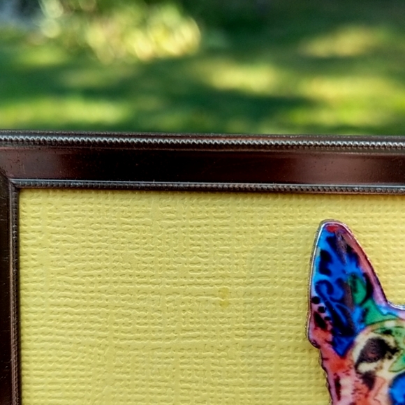 Handcrafted German Shepherd original art framed! - Picture 8 of 9